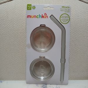 Kids Tumbler Straw And Lids for Miracle 360 Sippy Cups 3 Piece Set NEW Munchkin